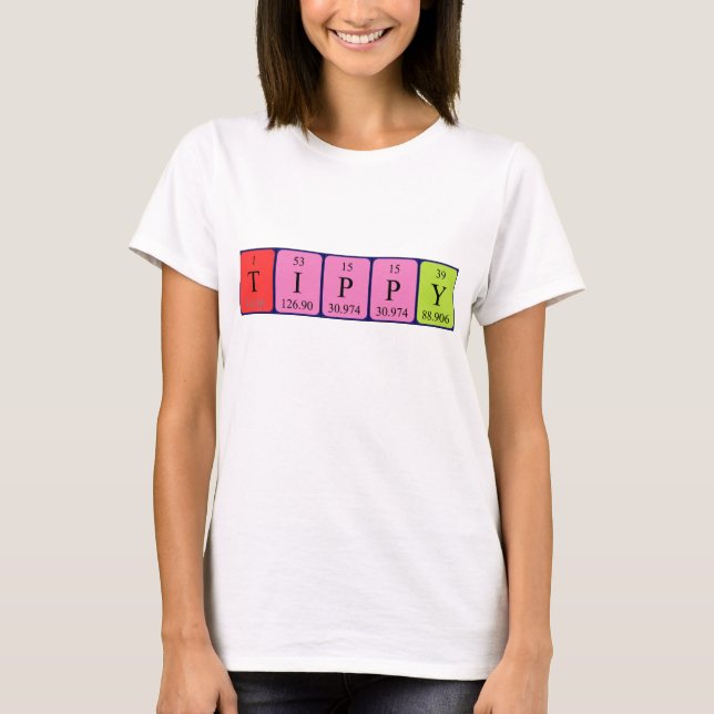 Tippy periodic table name shirt (Front)
