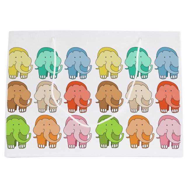 Tippy Toes Elephant  Large Gift Bag (Front)