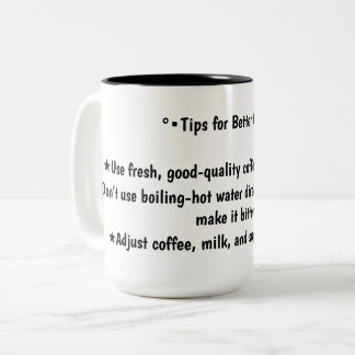 Tips for coffee Two-Tone coffee mug