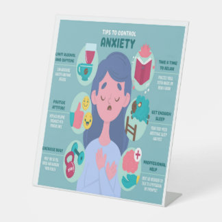 Tips to control anxiety pedestal sign