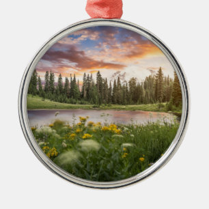 Tipsoo Lake of Mt.Rainier Metal Tree Decoration