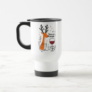 Tipsy and Bright Reindeer  Travel Mug