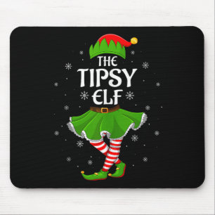 Tipsy Elf Christmas Family Girls Women Elf Squad X Mouse Mat