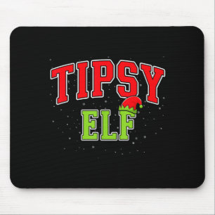 Tipsy Elf Christmas Family Matching Group Xmas  Mouse Mat