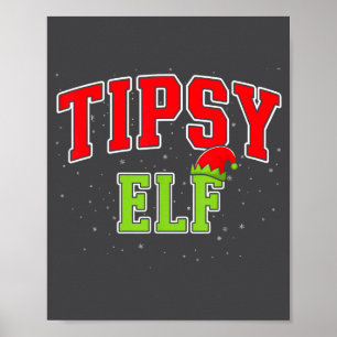 Tipsy Elf Christmas Family Matching Group Xmas  Poster