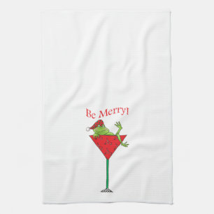 Tipsy-tini's Frog Tea Towel