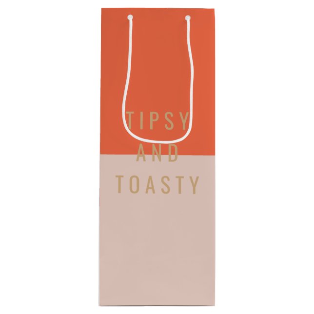 Tipsy & Toasty Wine Gift Bag (Front)