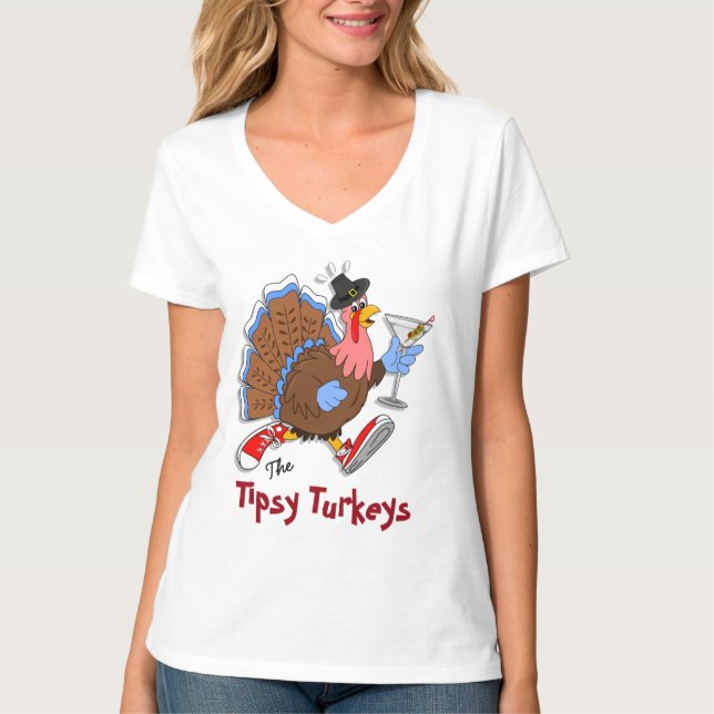 Tipsy Turkey (Martini) - Post-Run T-Shirt (Front)