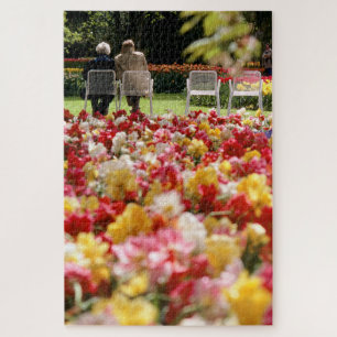 Tiptoe, in the Tulips. Jigsaw Puzzle