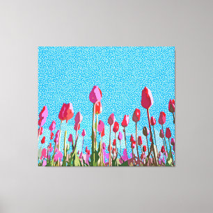 Tiptoe through the tulips with me canvas print