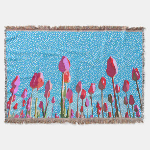 Tiptoe through the tulips with me throw blanket