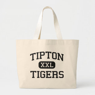Tipton - Tigers - High School - Tipton Oklahoma Large Tote Bag