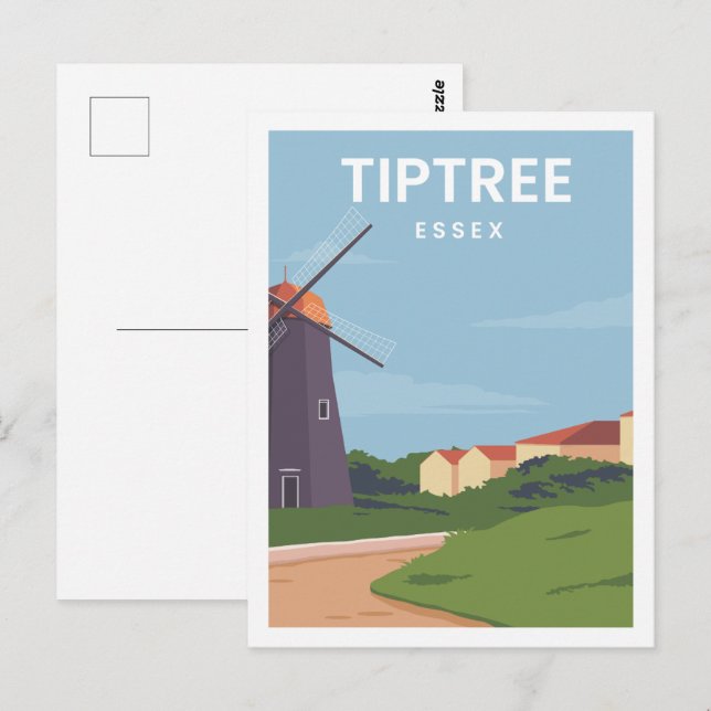 Tiptree Essex Famous Travel Place Illustration Postcard (Front/Back)