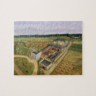 Tiptree Hall and Farm, Essex, c.1850-60 (oil on ca Jigsaw Puzzle