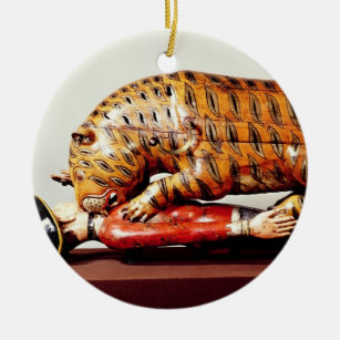 Tipu's Tiger, c.1790 (wood) Ceramic Tree Decoration