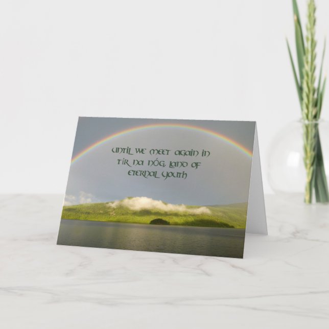 Tír na nÓg Irish Sympathy Card (Front)