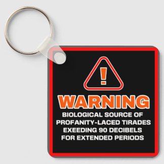 TIRADE WARNING KEY RING