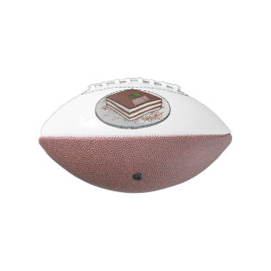 Tiramisu cake cartoon illustration american football
