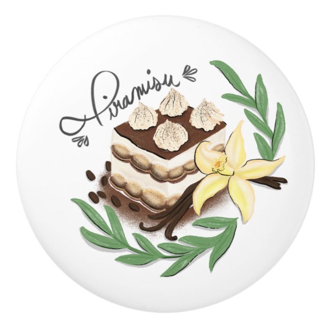 Tiramisu  ceramic knob (Front)