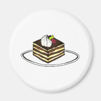 Tiramisu Chocolate Italian Pastry Dessert Magnet
