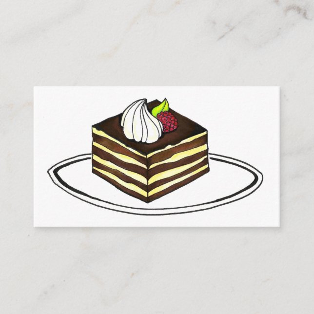 Tiramisu Dessert Italian Food Bakery Restaurant Business Card (Front)