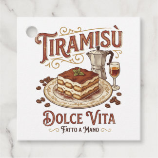 Tiramisu Dolce Vita Italian Dessert  Favour Tags