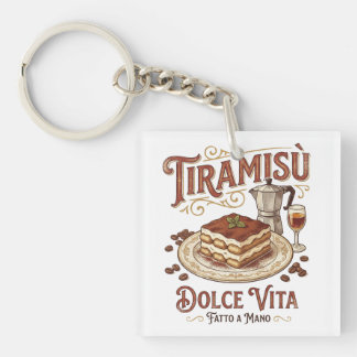 Tiramisu Dolce Vita Italian Dessert  Key Ring