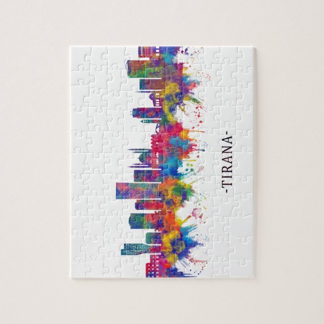 Tirana Albania Skyline Jigsaw Puzzle (Vertical)