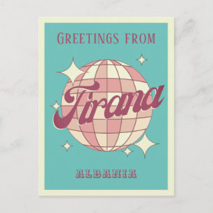 Tirana Albania vacation Retro Postcard