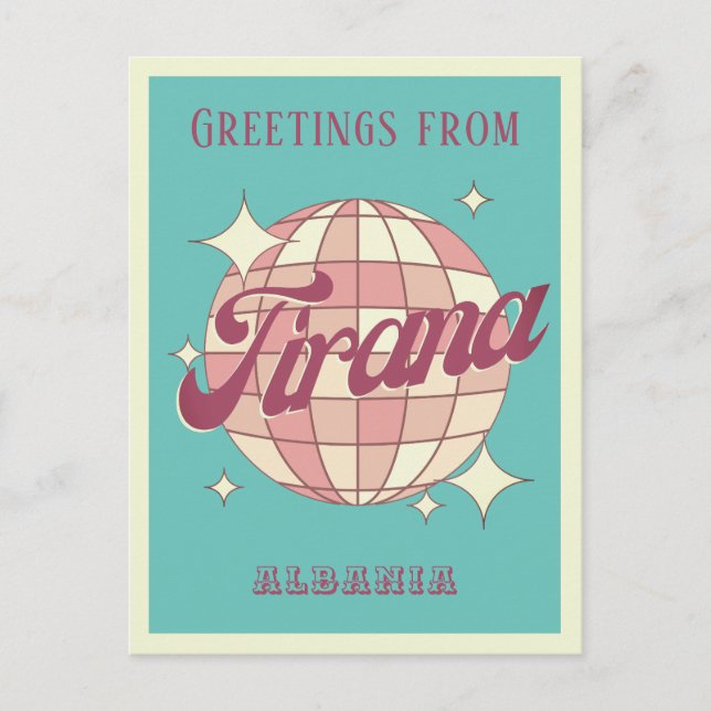 Tirana Albania vacation Retro Postcard (Front)