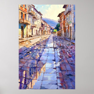 Tirana Old Street Art Print