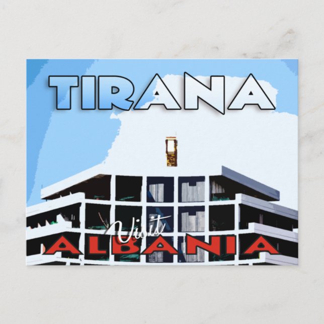 Tirana, Visit Albania postcard (Front)