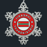 Tiraspol Transnistria Snowflake Pewter Christmas Ornament<br><div class="desc">Tiraspol Transnistria</div>