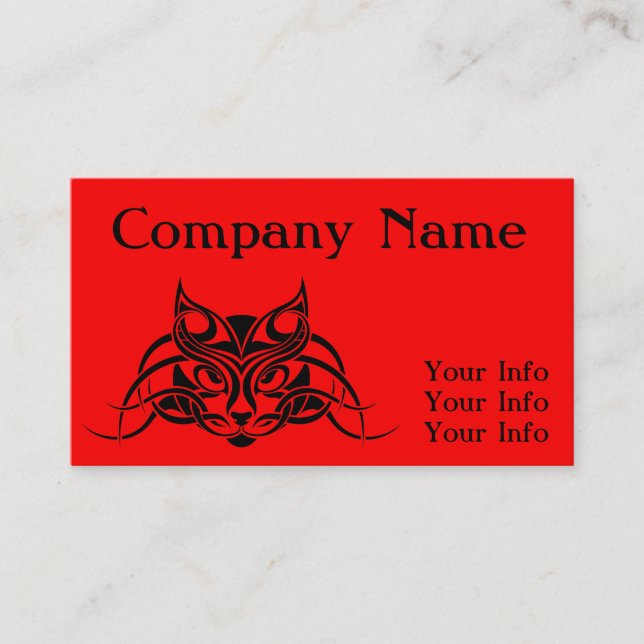 Tirbal Cat Business Cards (Front)