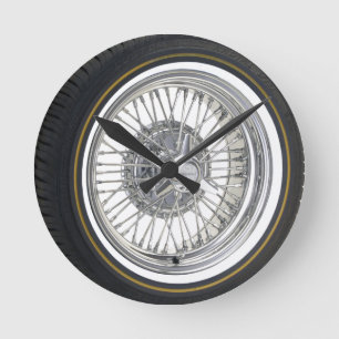 tire and rim round clock