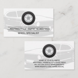 Tire and Wheel Service Auto Car Tire Logo Business Card