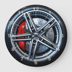 Tire centre large clock