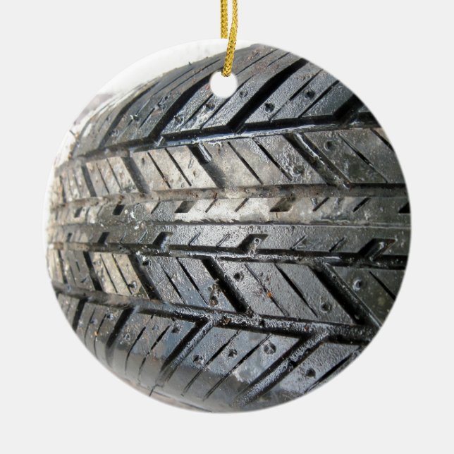 Tire Ceramic Tree Decoration (Front)