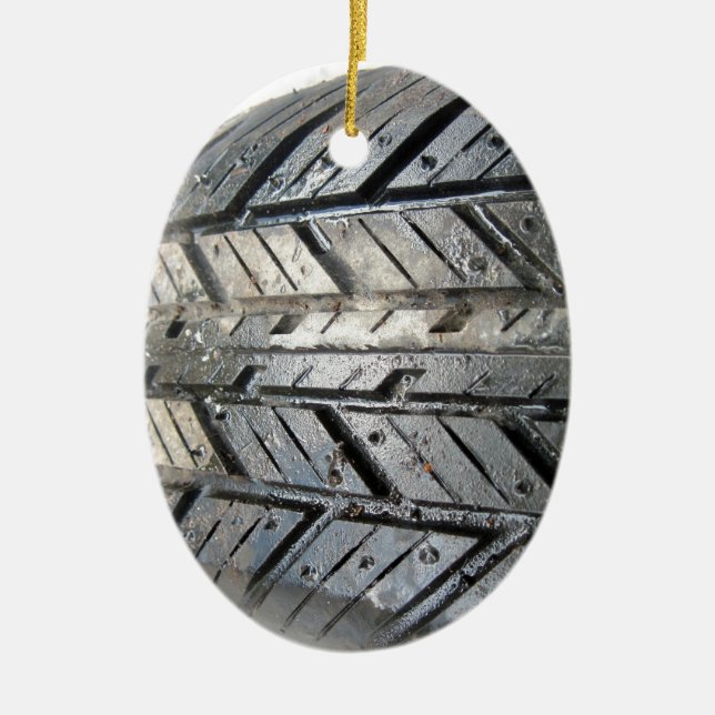 Tire Ceramic Tree Decoration (Front)