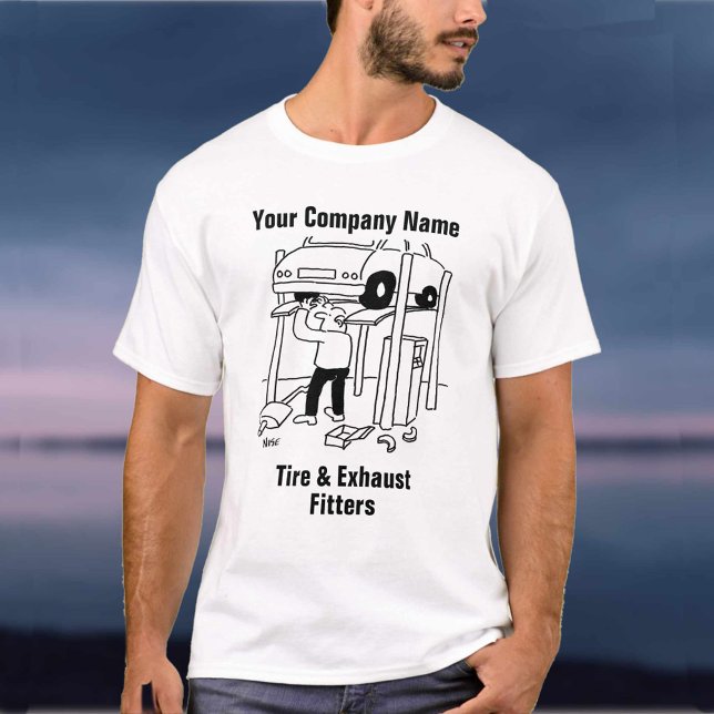 Tire & Exhaust Fitters Cartoon T-Shirt (Creator Uploaded)