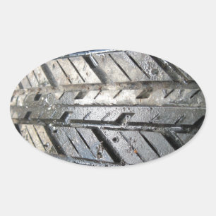 Tire Oval Sticker