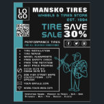 Tire Repair Logo, Tire/Tyre Specialist Shop Flyer<br><div class="desc">Tire Repair Logo,  Tire/Tyre Specialist Shop Advertising Flyer by The Business Card Store.</div>