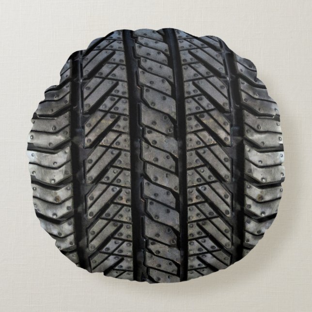 Tire Rubber Automotive Texture Round Cushion (Front)