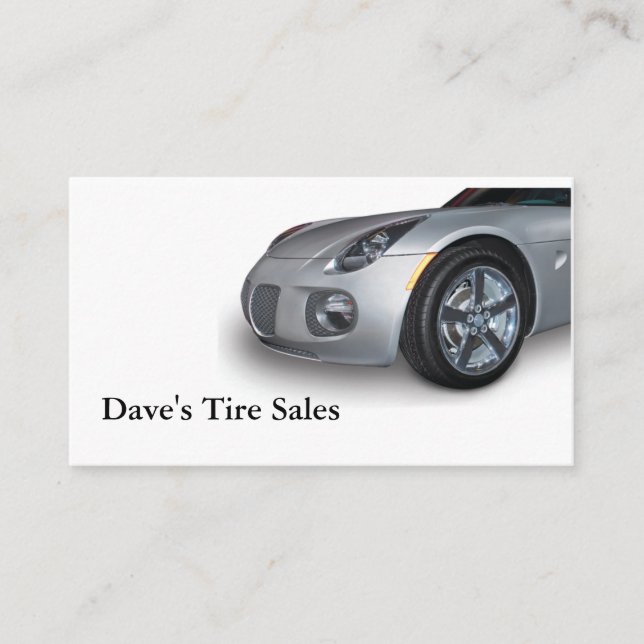Tire sales business card (Front)