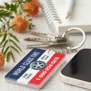 Tire Service and Sales Business Car Magnet Key Ring