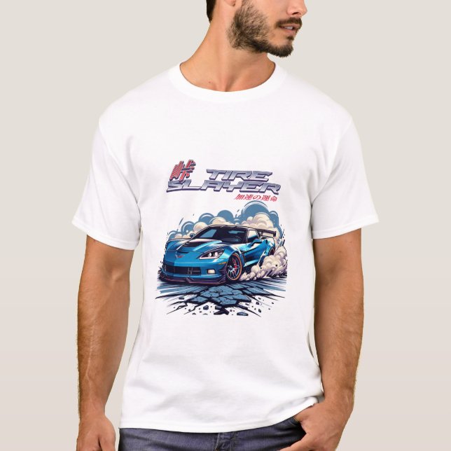 Tire Slayer – JDM Drift Car Streetwear T-Shirt (Front)