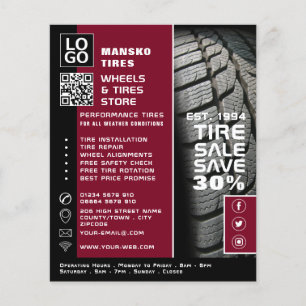 Tire Tread Design, Tire/Tyre Specialist Shop Flyer