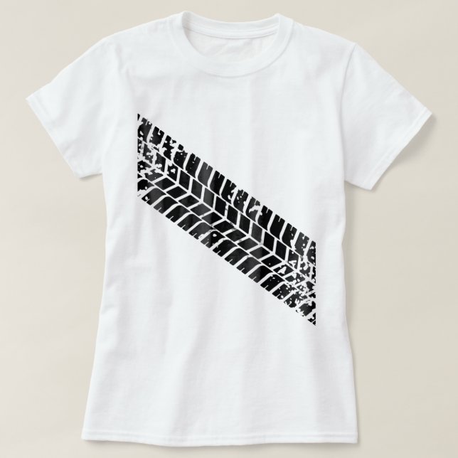 Tire Tread Mark Skid Tyre  T-Shirt (Design Front)