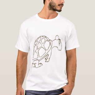 Tired and Sleepy Cartoon Turtle Men's T-shirt