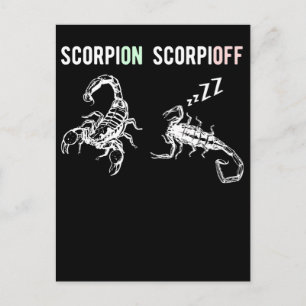 Tired Animal Pun Sleeping Scorpion Postcard